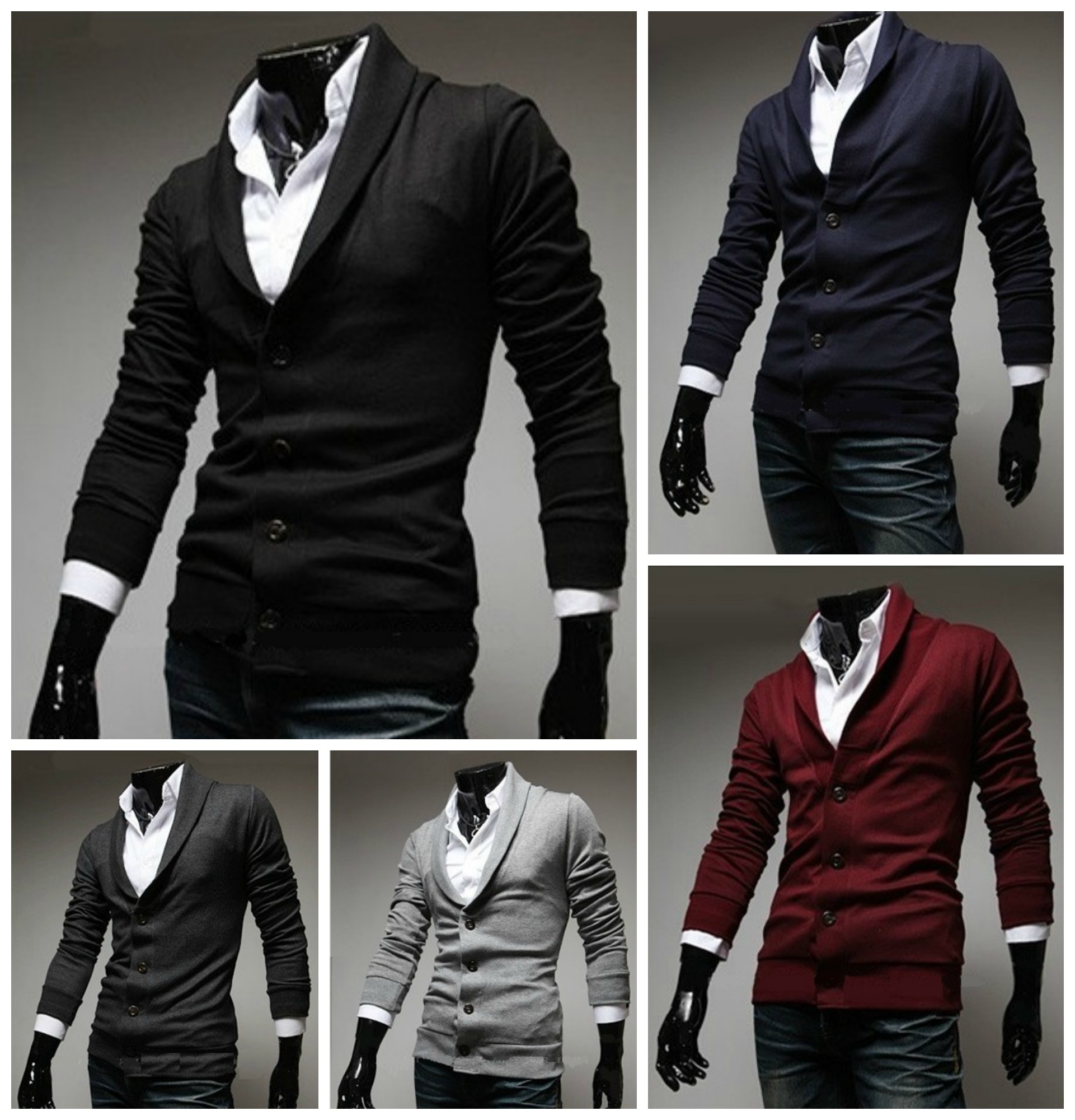 Saco Fashion Slim Fit Tejido - Cuello Alto Moderno